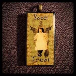 Holiday Fall Halloween Domino Pendant